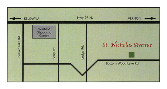 Lake Country Map, Winfield, BC, Canada